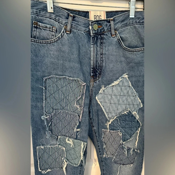 BDG X High waist cowboy relaxed jeans Urban Renewal Remade Patchwork 90s rare 29 - Picture 3 of 7